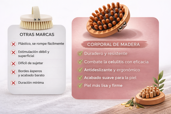 Rodillo corporal de madera anticelulítico – estimula la circulación y alisa la piel