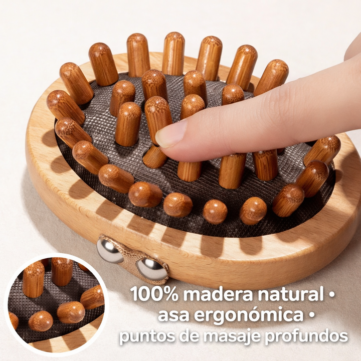 Rodillo corporal de madera anticelulítico – estimula la circulación y alisa la piel